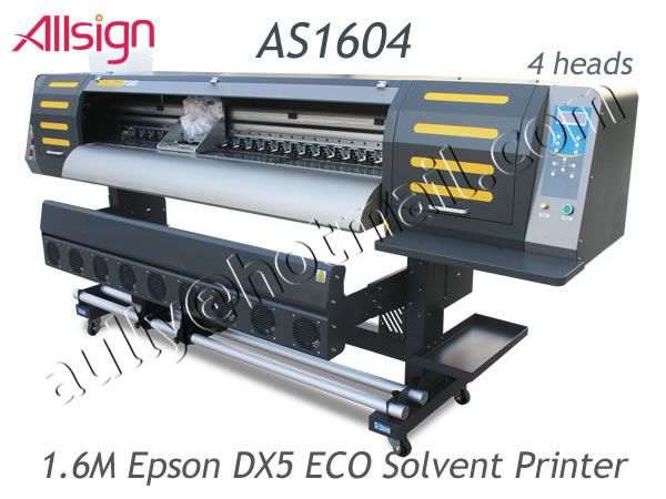 1.6M Eco Solvent Printer AS1604 with 4 Epson DX5 printhead Digital Printing Machine