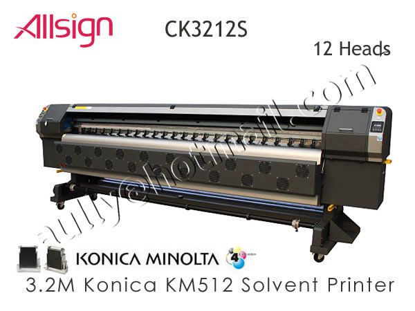 Flex Printing Machine Solvent Printer CK3212 (12PCS KM512 printhead)