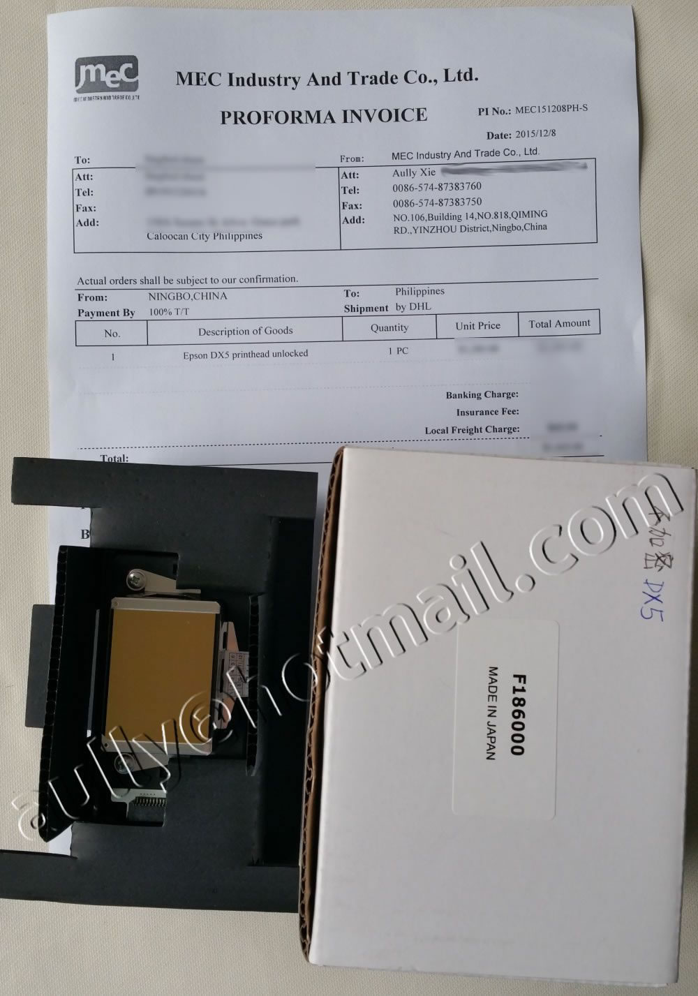 MEC151208PH-S (Epson DX5 printhead unlocked) to Philippines