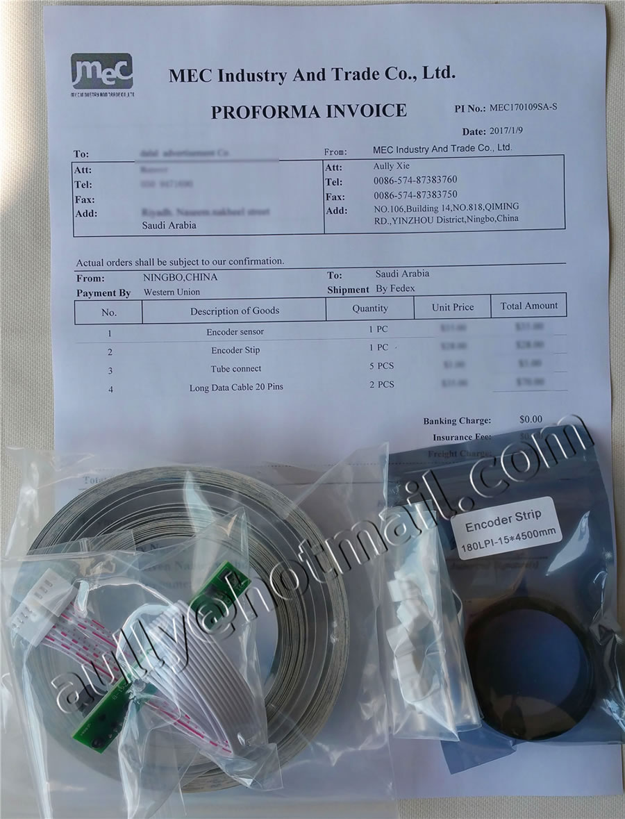 MEC170109SA-S (Data Cable/Encoder Sensor/Encoder Strip for Infiniti FY-3206H) to Saudi Arabia