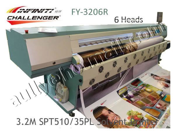 3.2m Large Format Solvent Printer Challenger FY-3206R for Outdoor inkjet Printing