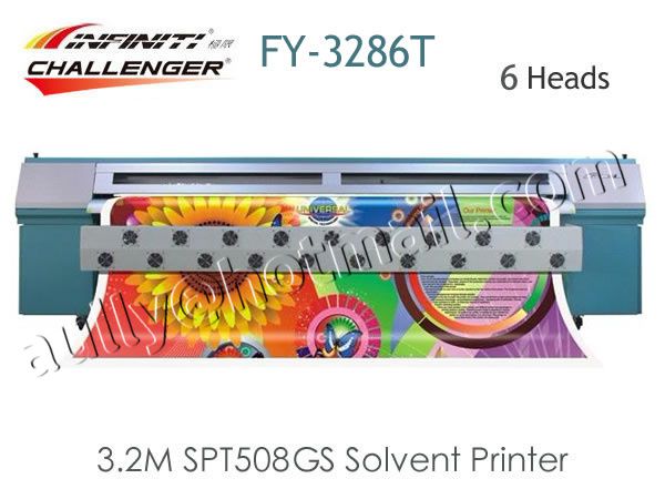 Infiniti / Challenger Printer FY-3286T with 6 SPT 508GS heads Flex Printing Machine