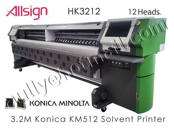 China Solvent Printer with Konica 1024 42pl/14pl Printhead 3.2m