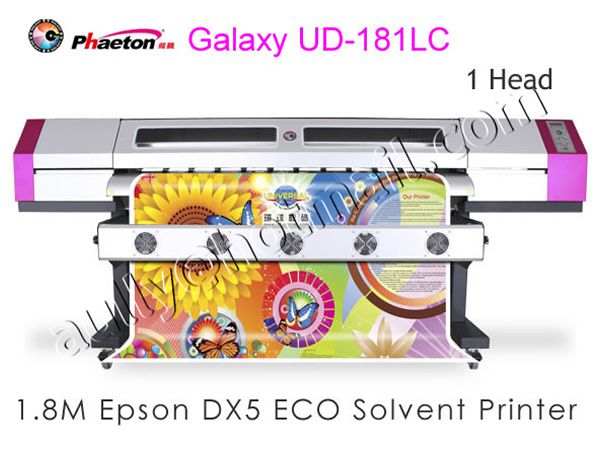 Digital Banner Printing machine Phaeton Galaxy UD-181LC with 1 Epson DX5 printhead ECO Solvent printer