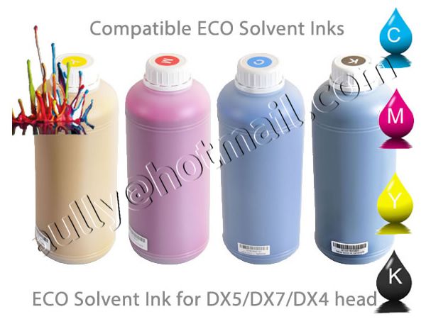 Eco Solvent Ink Compatible with Mimaki, Roland, Mutoh with DX5,DX4,DX7 head