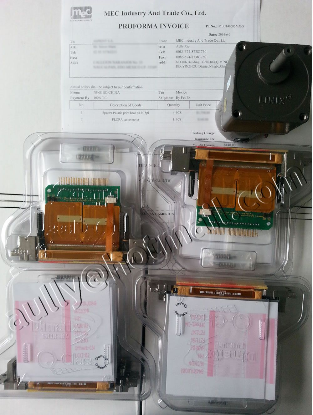 MEC140605MX-S(4 PCS Spectra Polaris 512/15pl heads/Servo Motor) to Mexico