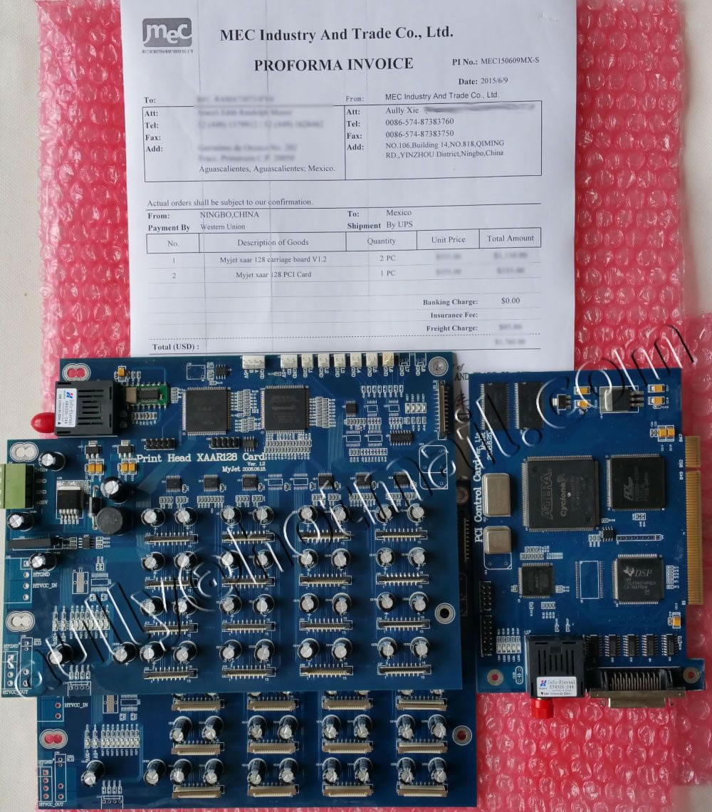 MEC150609MX-S (Myjet 128 Head Board/PCI Card) to Mexico