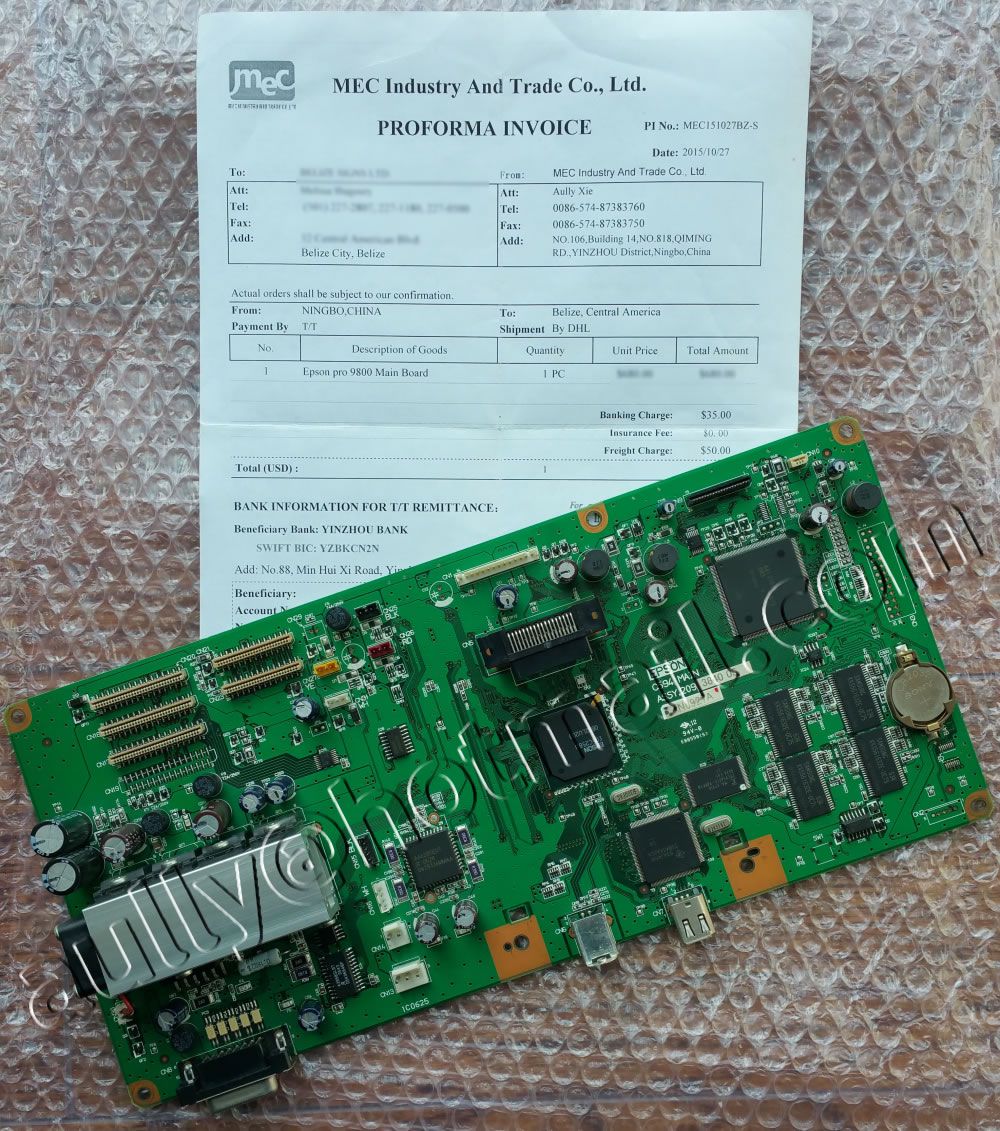 MEC151027BZ-S (Epson pro 9800 Main Board) to Belize