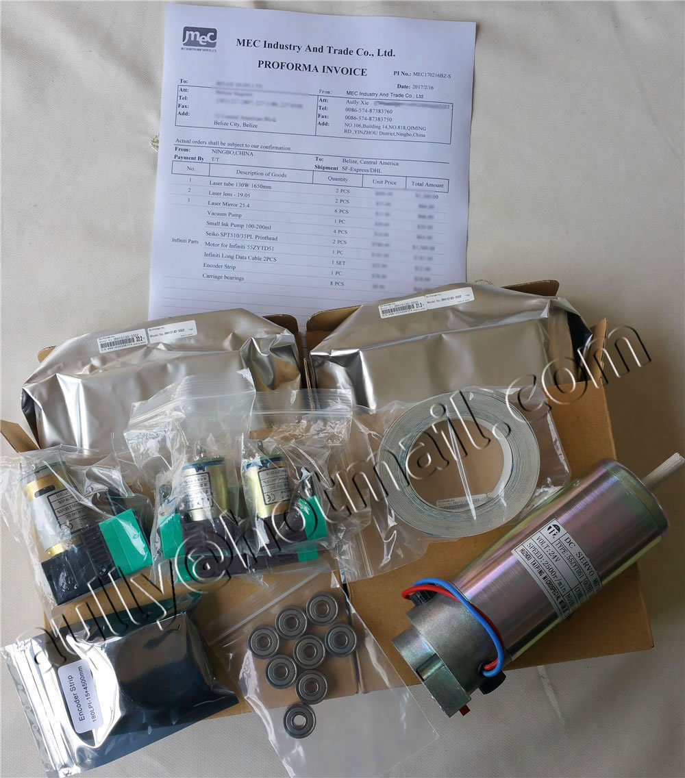 MEC170216BZ-S (Seiko SPT510/35PL printhead/Infiniti 55ZYTD51/Ink Pump/Data Cable) to Belize