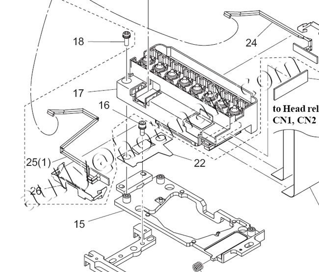 Mimaki JV5/JV33 Printhead Manifold/Adapter