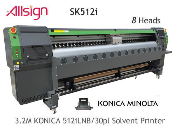 Konica Solvent Printer SK512i with KM512iLNB/30PL Printhead Digital Banner Printing Machine