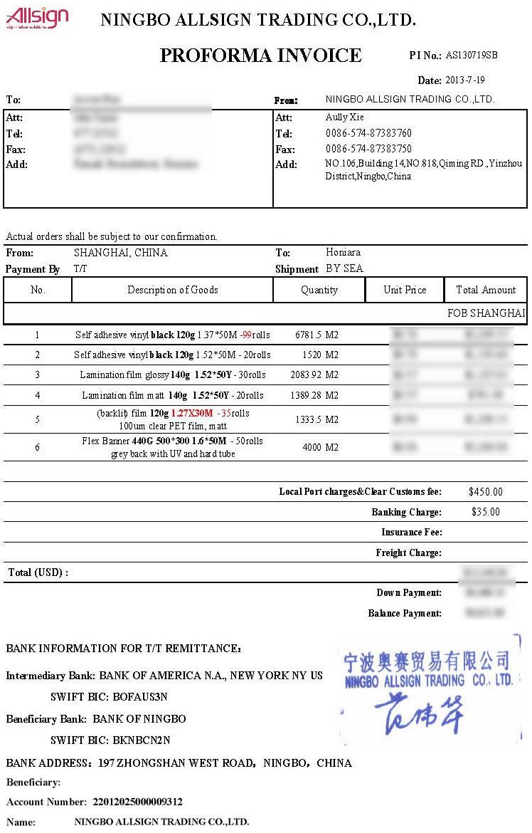 AS130719SB (Printing Materials) to Solomon