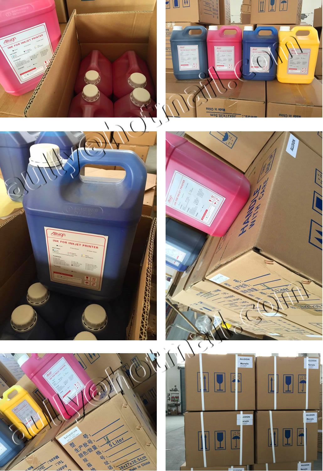 AS160215PH (600Liters KM512i Solvent Inks/KM512i Printer Parts) to Philippines