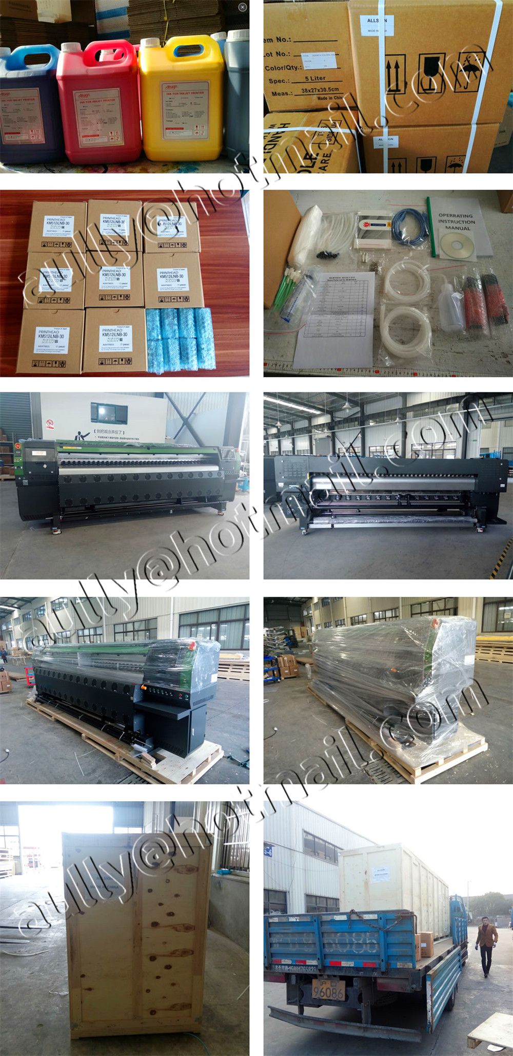 AS161222MX (SK512i Konica Printer with 8PCS KM512i/30pl heads/400Liters KM512i Solvent Inks) to Mexico