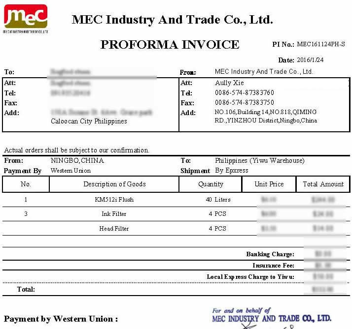 MEC161124PH-S (40Liters KM512i Flush) to Philippines