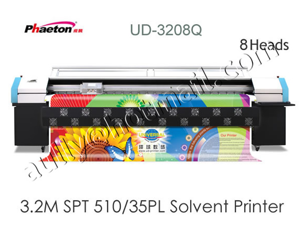 Solvent Large Format Printer with SPT 510 Head, 3.2M Phaeton UD-3208Q